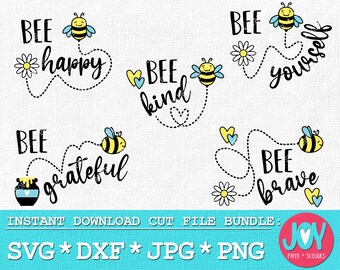Bee svg Bundle - Bee sayings svg, Bee quotes svg, honey bee svg, Bee kind svg,  Bee happy svg, Bee Yourself svg,  Bee brave svg