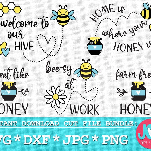 Bee svg Bundle - Bee sayings svg, Bee quotes svg, honey bee svg, Welcome svg,  Bee Decor svg, Honey bee svg, Farmhouse svg, Cute Bee clipart