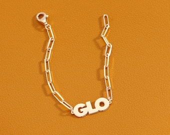 Personalized Baby Name Bracelet: 14k Gold, Silver, Rose Gold