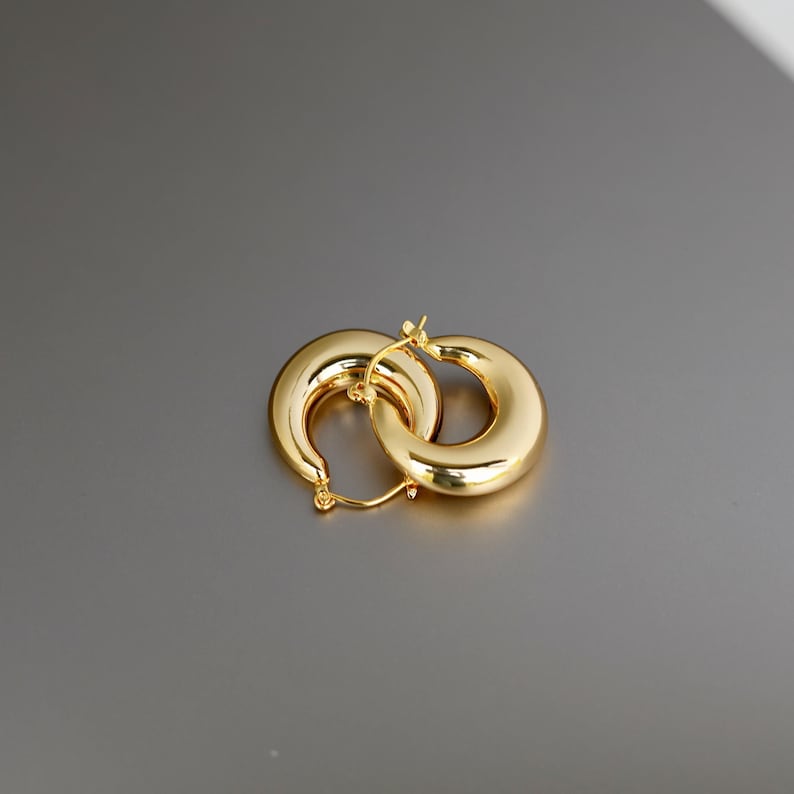 chunky oval hoop earrings