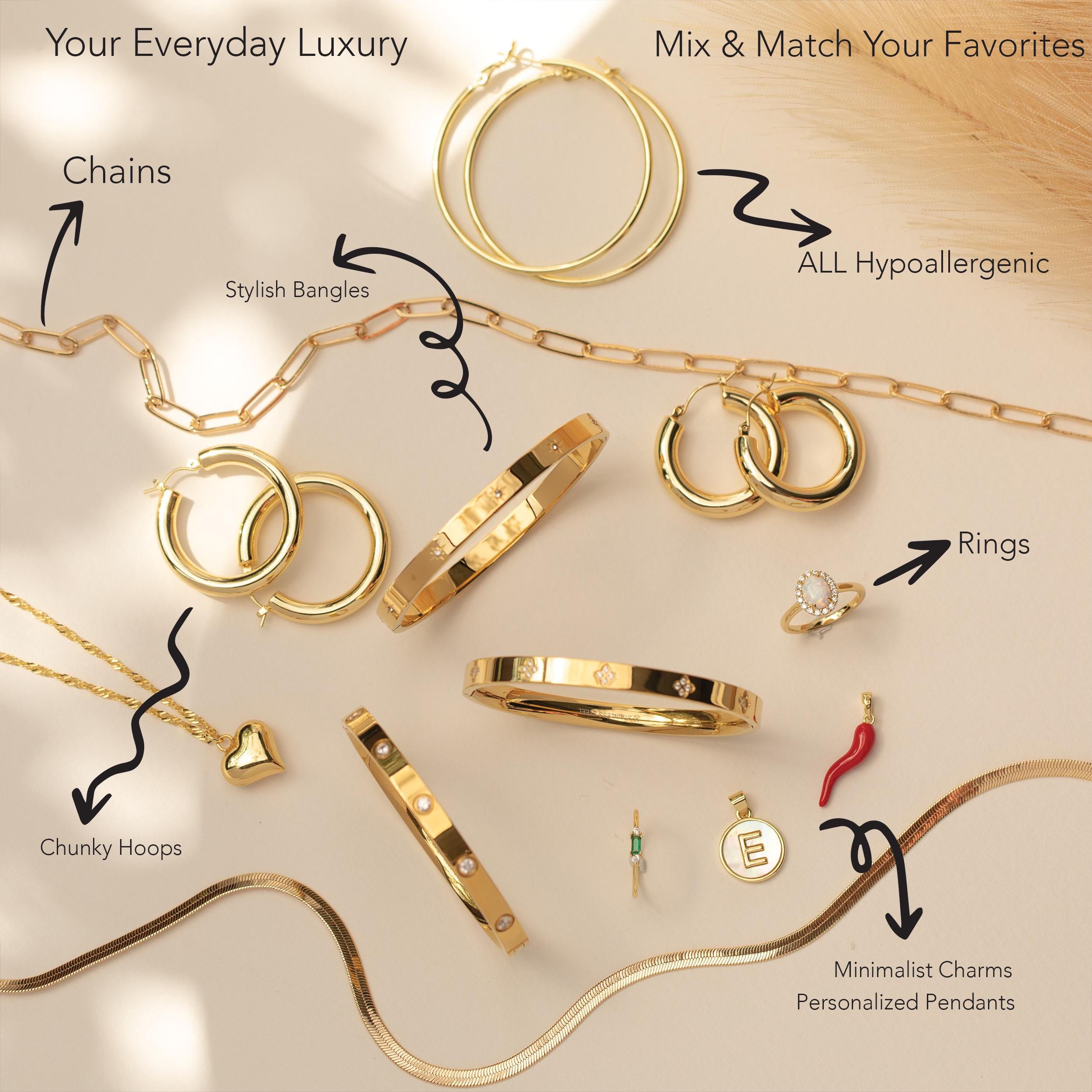 Poxtex Small Gold Huggie Hoop Earrings - 14K Gold Plated Hypoallergenic Set For Cartilage & Multiple Piercings - View #3