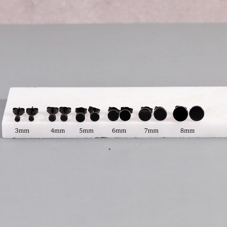 black stud earrings