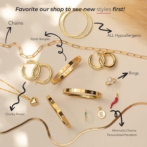Chunky Hoop Earrings Gold Oval Hoops - 14k Gold Plated, Hypoallergenic, Lightweight Earring image 4
