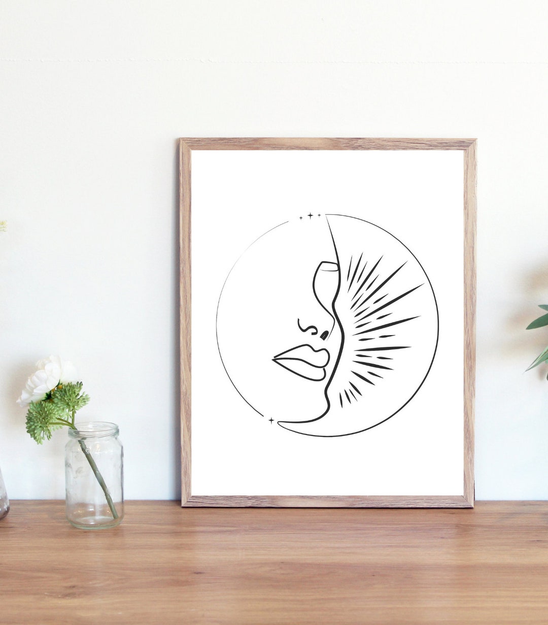 Woman Face Print / Woman Line Art Print / One Line Drawing / Female ...