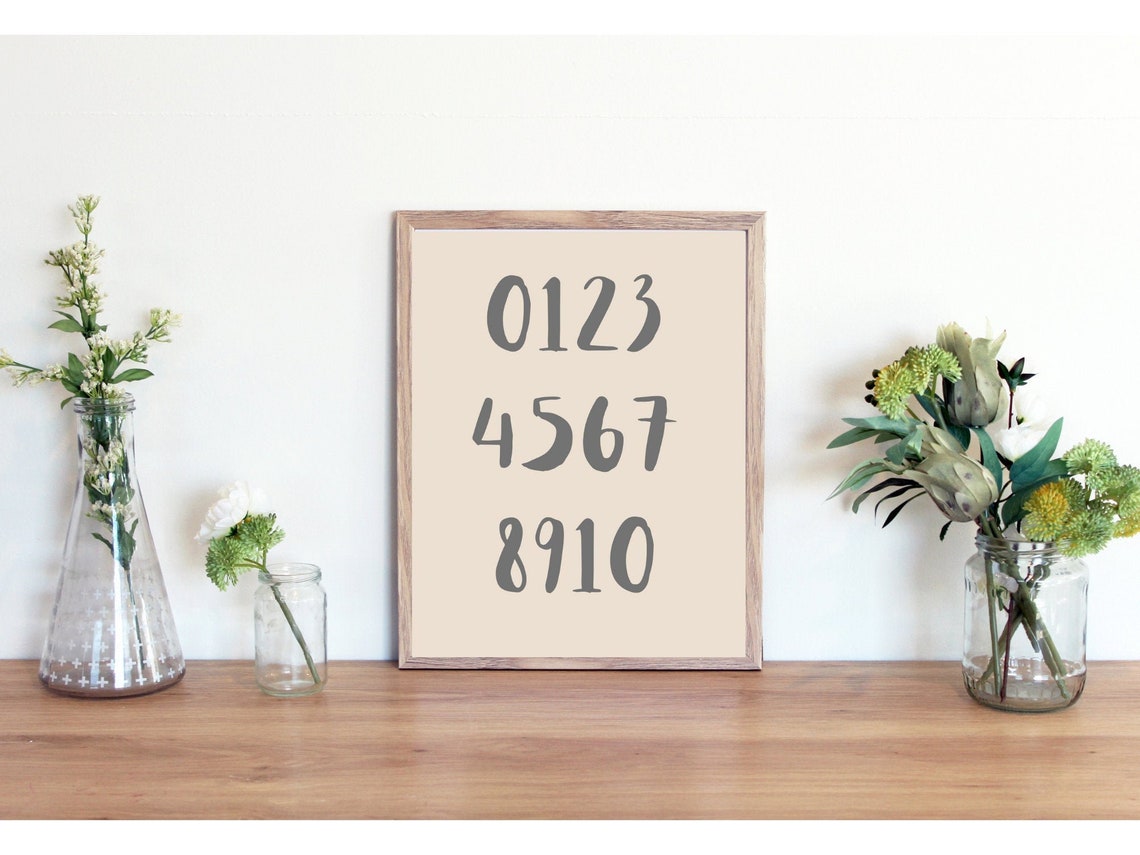Neutral Numbers Digital Print, Instant Download, 0 to 10 - Etsy