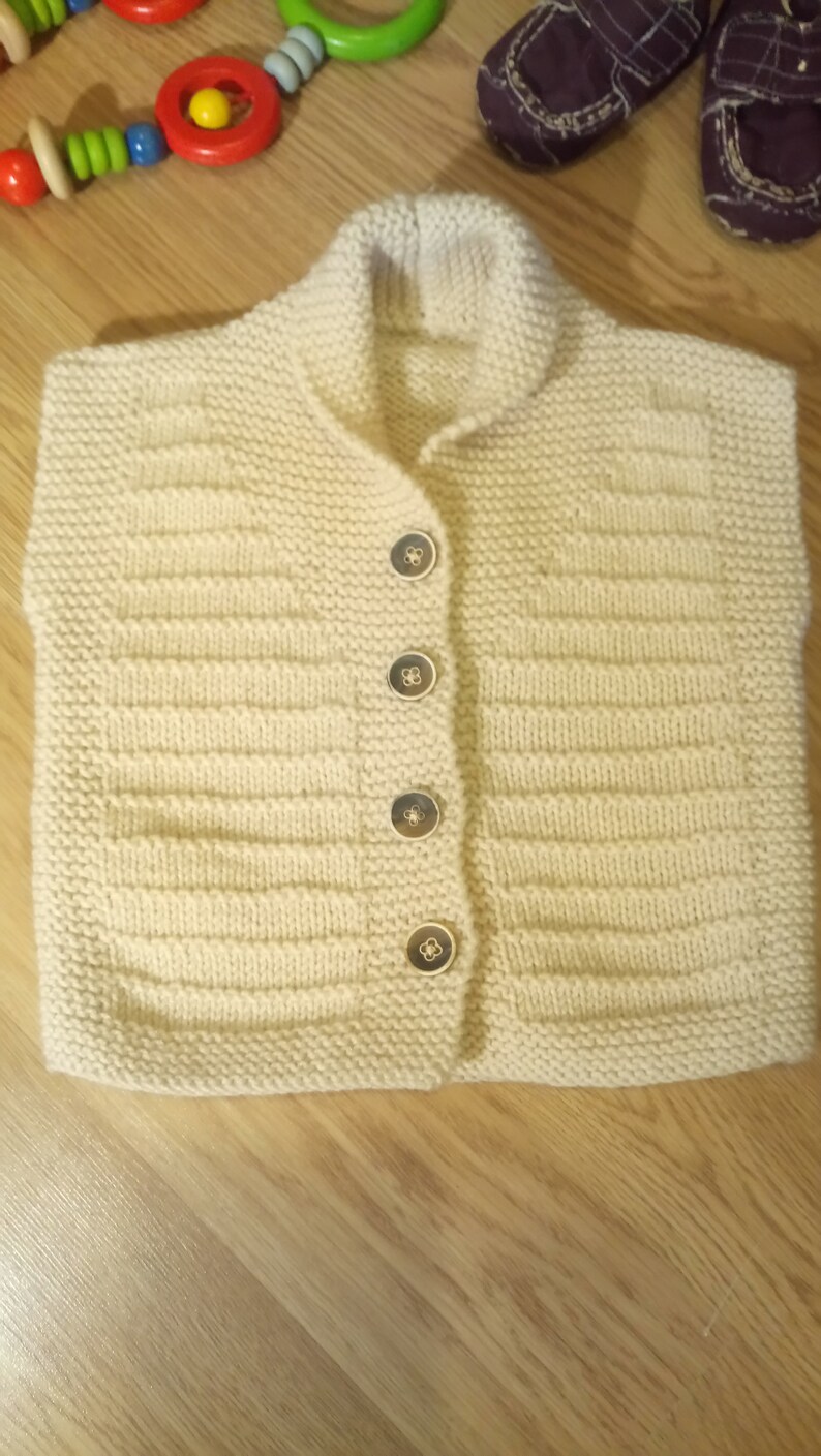 baby hand knit sweater / baby gift image 2