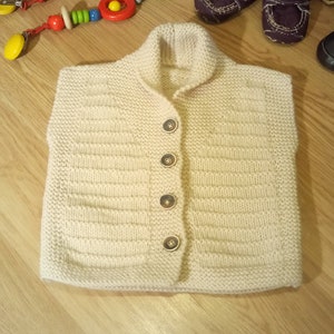 baby hand knit sweater / baby gift image 1