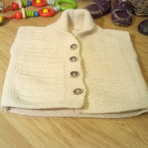 baby hand knit sweater / baby gift image 3