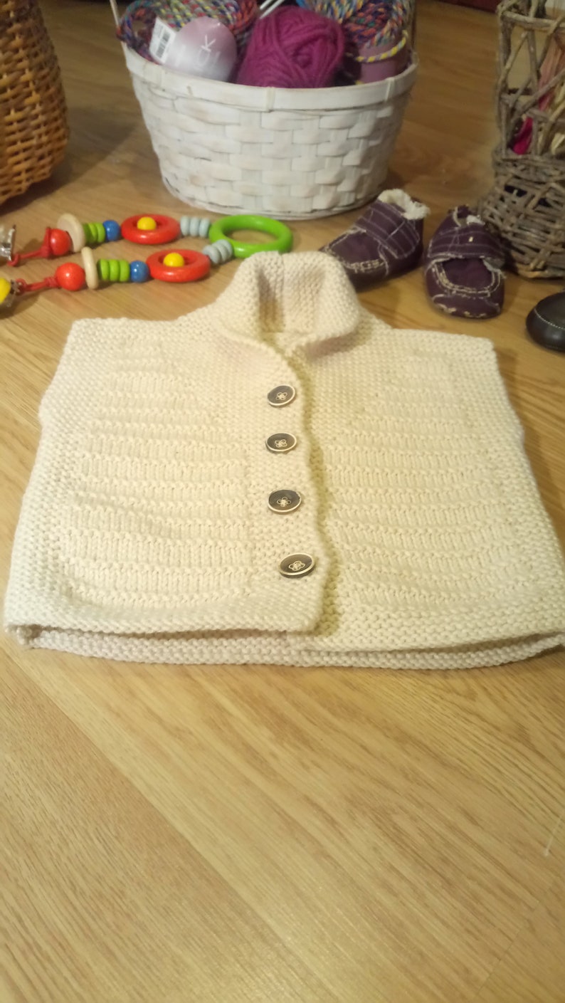 baby hand knit sweater / baby gift image 3