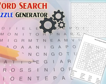 Word Search Puzzle Generator - Digital Tool to Customize Your Games - Etsy
