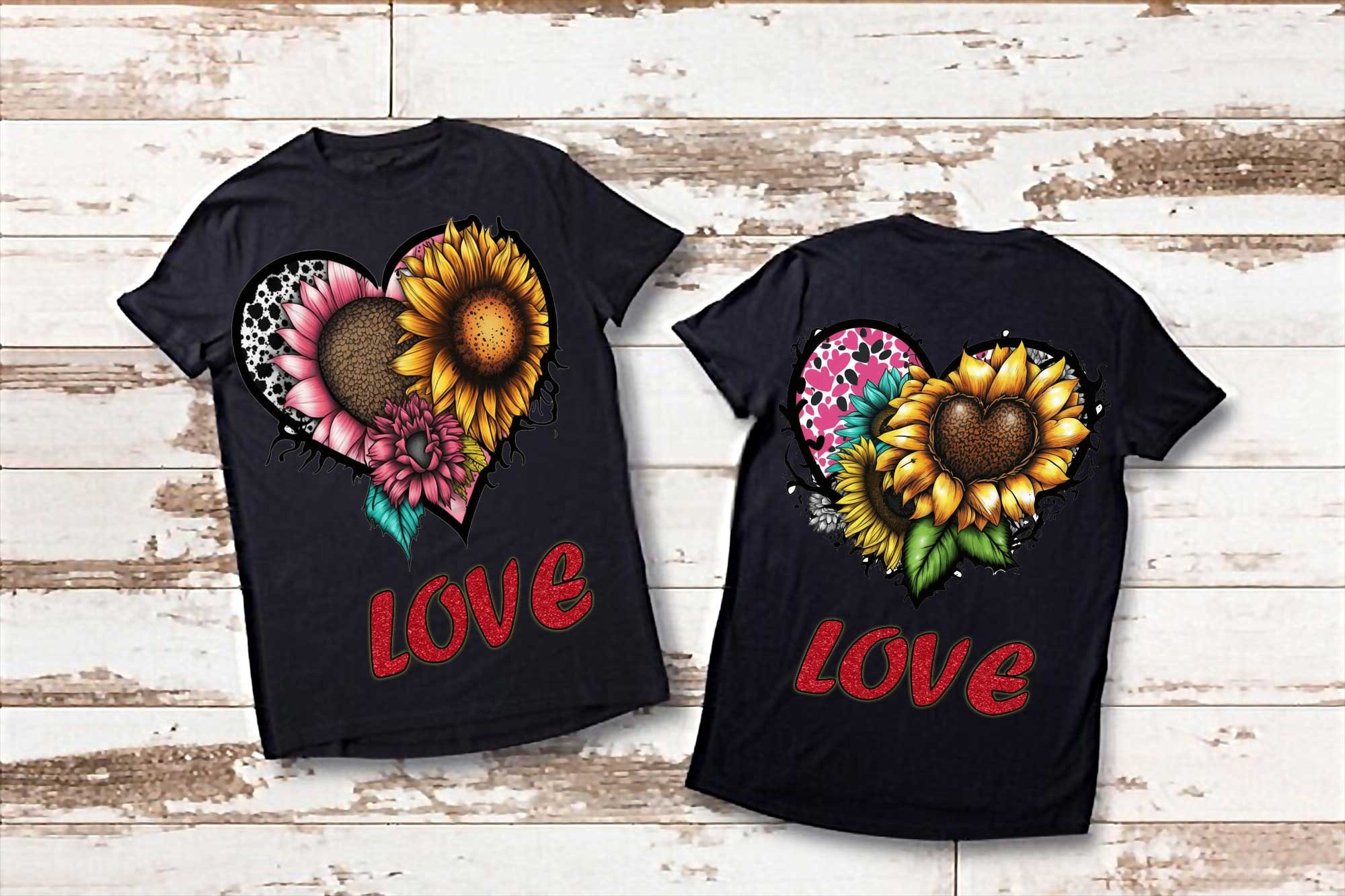 Love Sunflower PNG - Love Sunshine Sublimation Design 2 Different ...