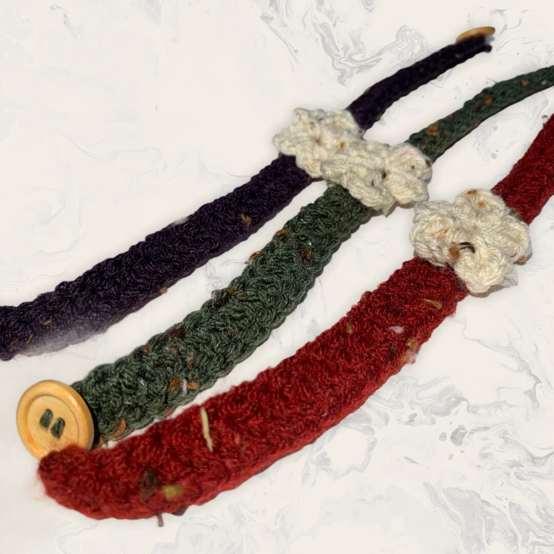 Cat Crochet Collar Etsy