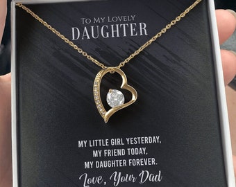 To My Lovely Daughter - Forever Love Necklace - From Dad