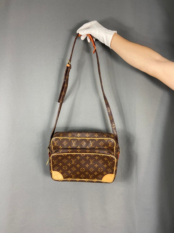LV style monogram messenger bag