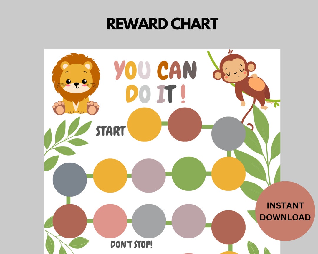 Reward Chart for Kids Behavior Chart Printable, Chore Chart Toddlers
