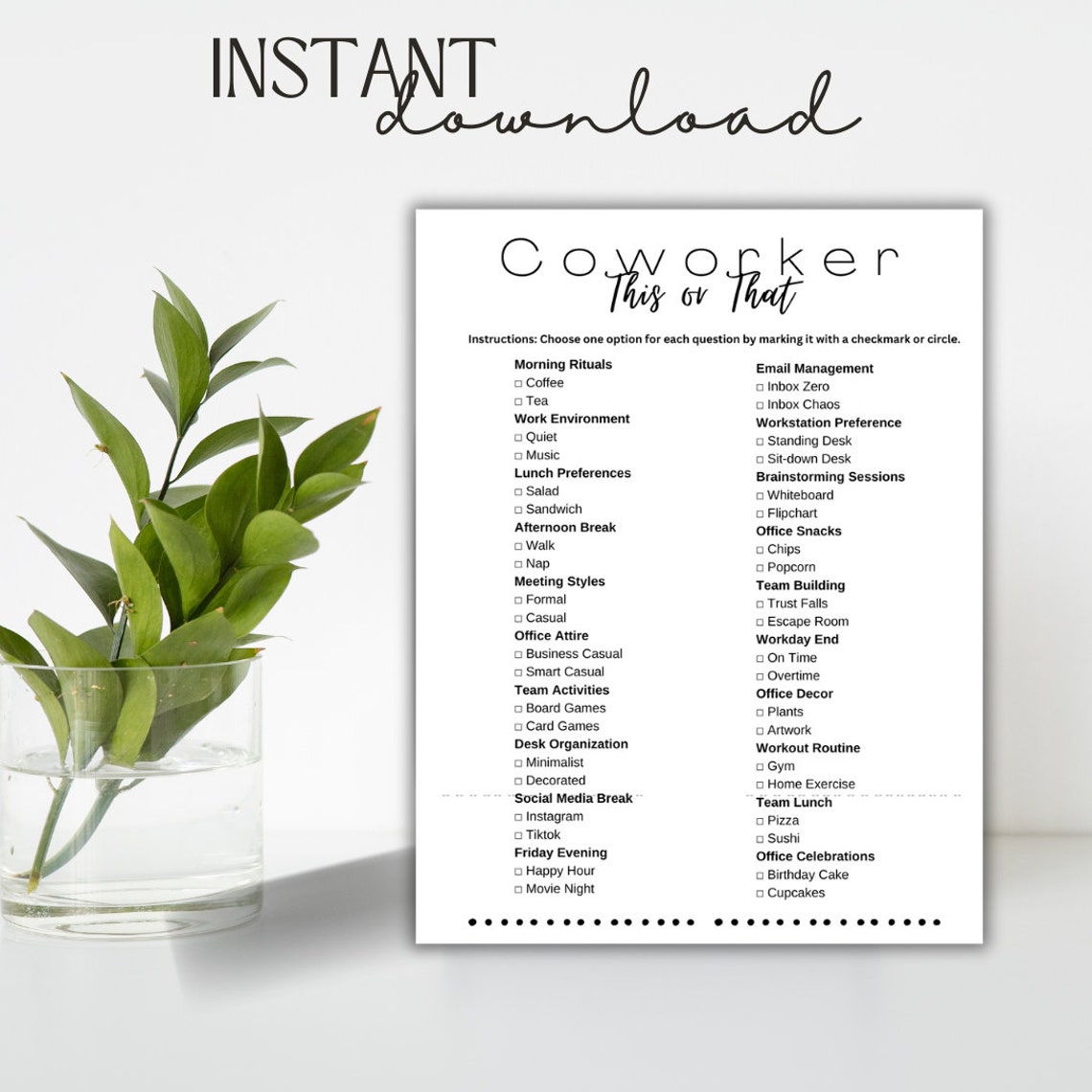 Fun Office Icebreaker Game | Coworker This or That | Office Games ...
