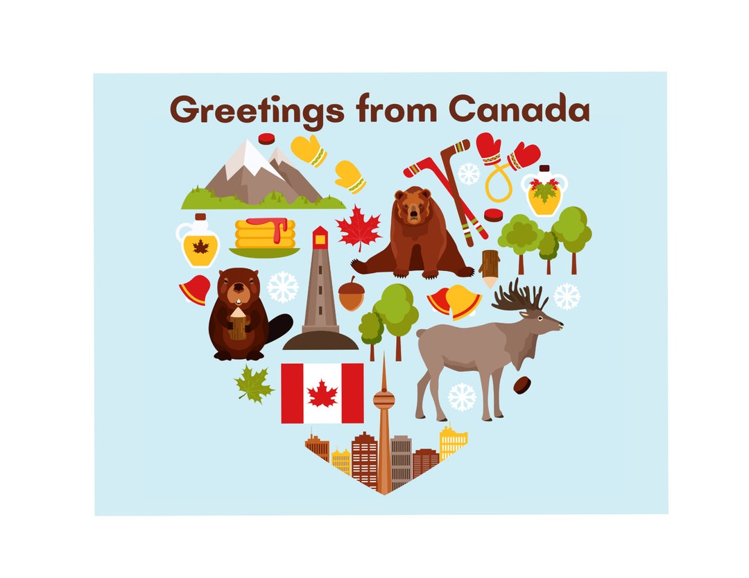 Set of 3 | Canadian Postcard Set | Greetings From Canada, Travel ...