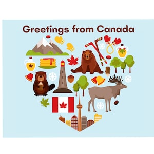 Set of 3 | Canadian Postcard |Travel Postcard Set | Postcrossing | Postcard Swap | Postcard Collection | Canadian Symbols | Happy Mail |