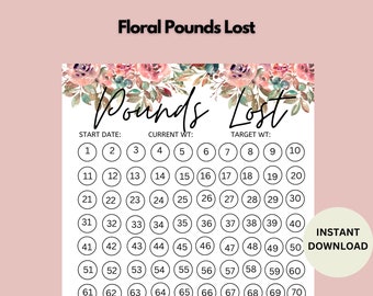 100 Lb Weight Loss Tracker| Weightloss Journal | Fillable PDF | Weight loss Tracker | Weight loss Chart Calendar | Weight Goal |