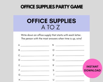 Office Party Games | Think Fast | Scavenger Hunt | Employee Work Game | Work Icebreaker | Downloadable | Team building | Instant Download