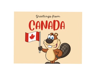 Set of 3 | Canadian Postcard |Travel Postcard Set | Postcrossing | Happy Mail | Postcard Swap | Postcard Collection | Notecard | Beaver |
