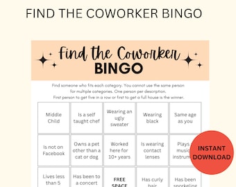 Office Bingo, Employee Bingo, Office Party Games, Employee Work Game, Work from Home Game, Teambuilding, Icebreaker
