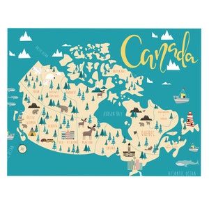 Set of 3 | Canadian Postcard  | Postcard Swap |Travel Postcard Set | Canada Map | Postcrossing | Postcard Collection | Penpal | Souvenir