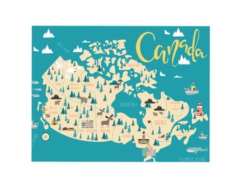 Lot de 4 | Carte postale canadienne | Echange de carte postale | Jeu de cartes postales de voyage | Carte du Canada | Post-traversée | Collection de cartes postales | Correspondant | Souvenirs