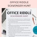 Printable Office Scavenger Hunt | Coworker Staff Game | Fun Work Party Game | Retirement Party ...