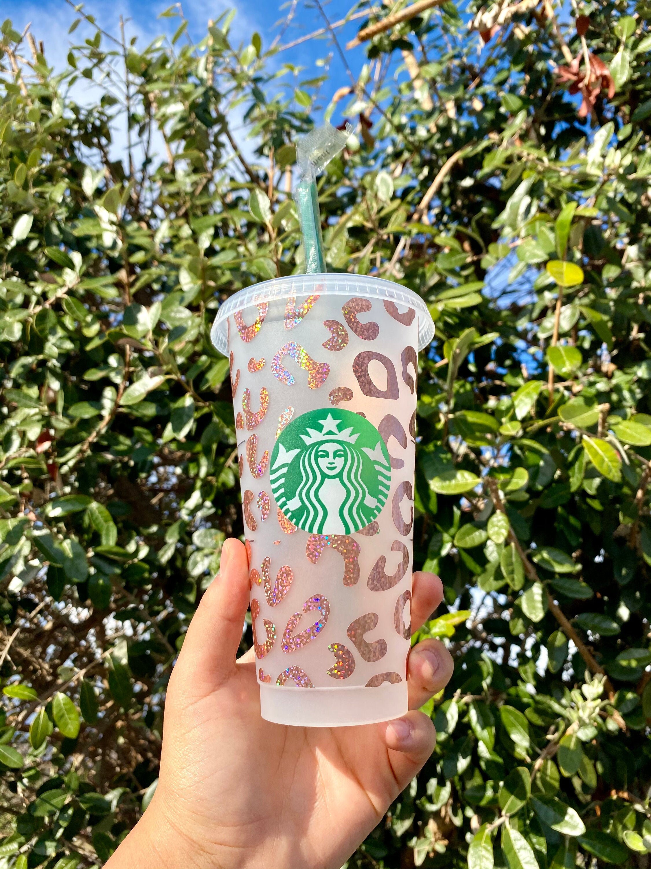 BEST FRIENDS Full Wrap Leopard Print Reusable Starbucks Cup Set — AllyBeth  Design Co