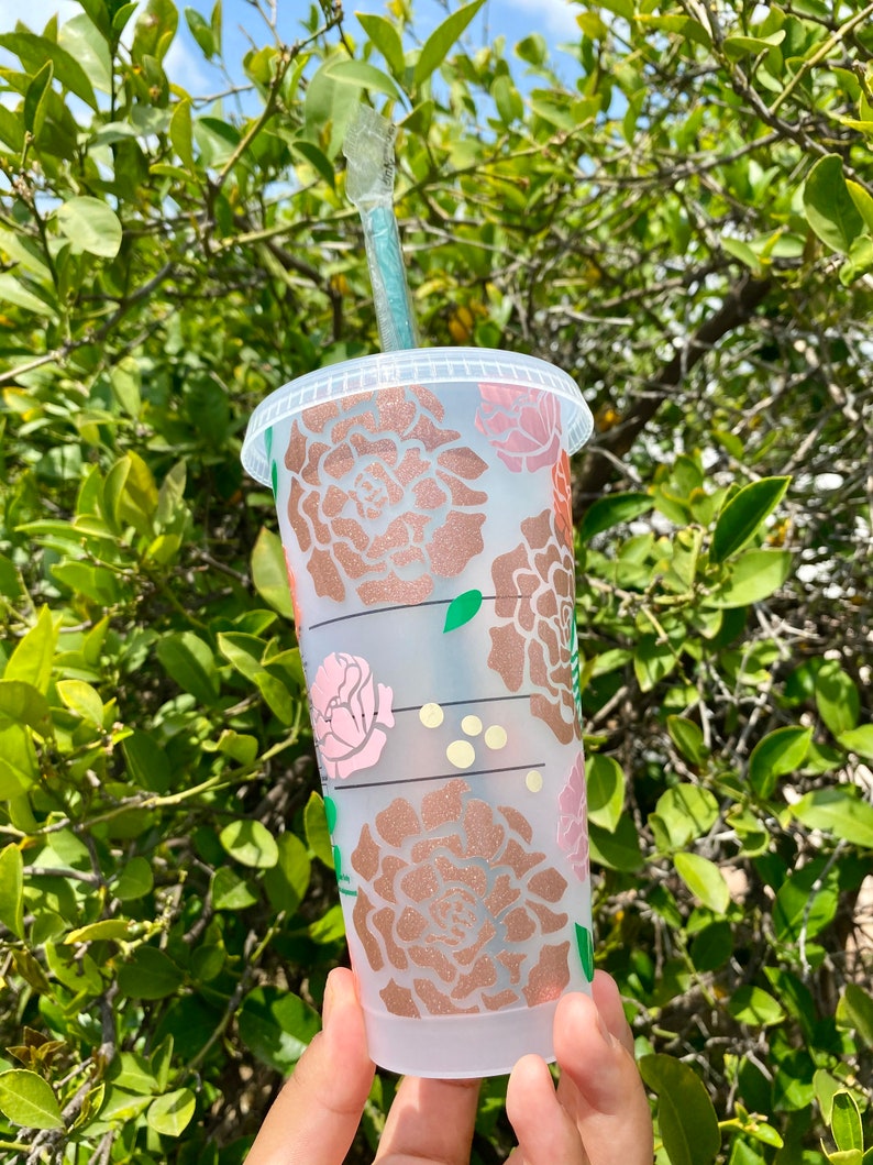 Peony Starbucks Cup|Flower Starbucks Cup|Floral Starbucks Cup|Personalized Starbucks Cup|Mother/'s Day Gift|Starbucks Cold Cup|Peonies cup