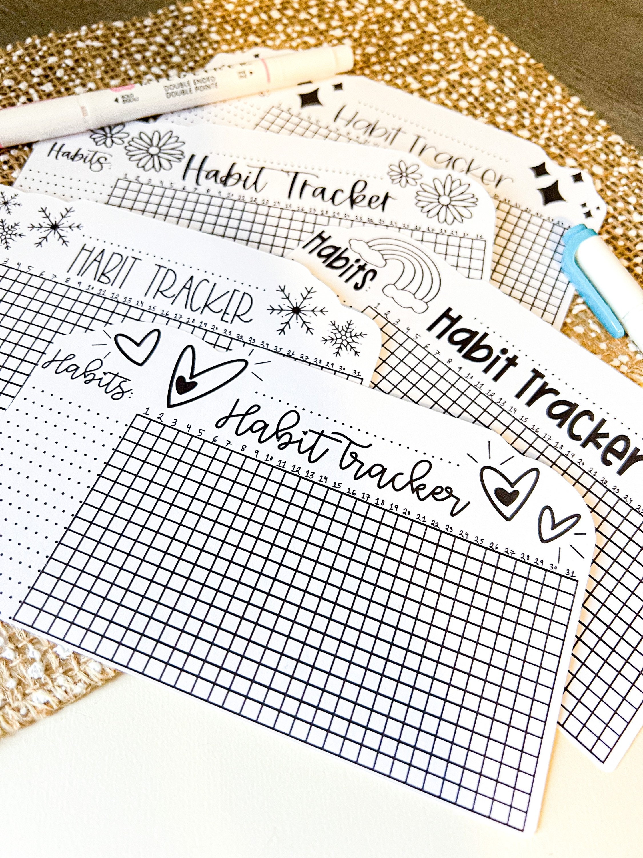 Habit Tracker Chart Sticker Pack | Goal Planner | Journal Stickers ...