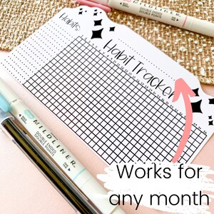 Habit Tracker Chart Sticker | Goal Planner | Journal Stickers | Daily ...
