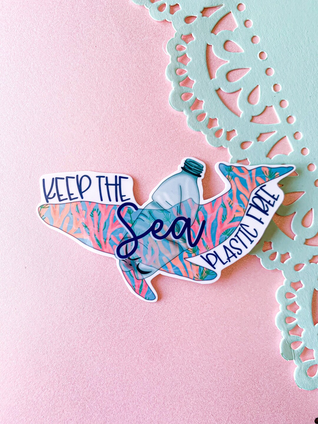 Keep the Sea Plastic Free | Whale Sticker | Earth Day Sticker - Etsy