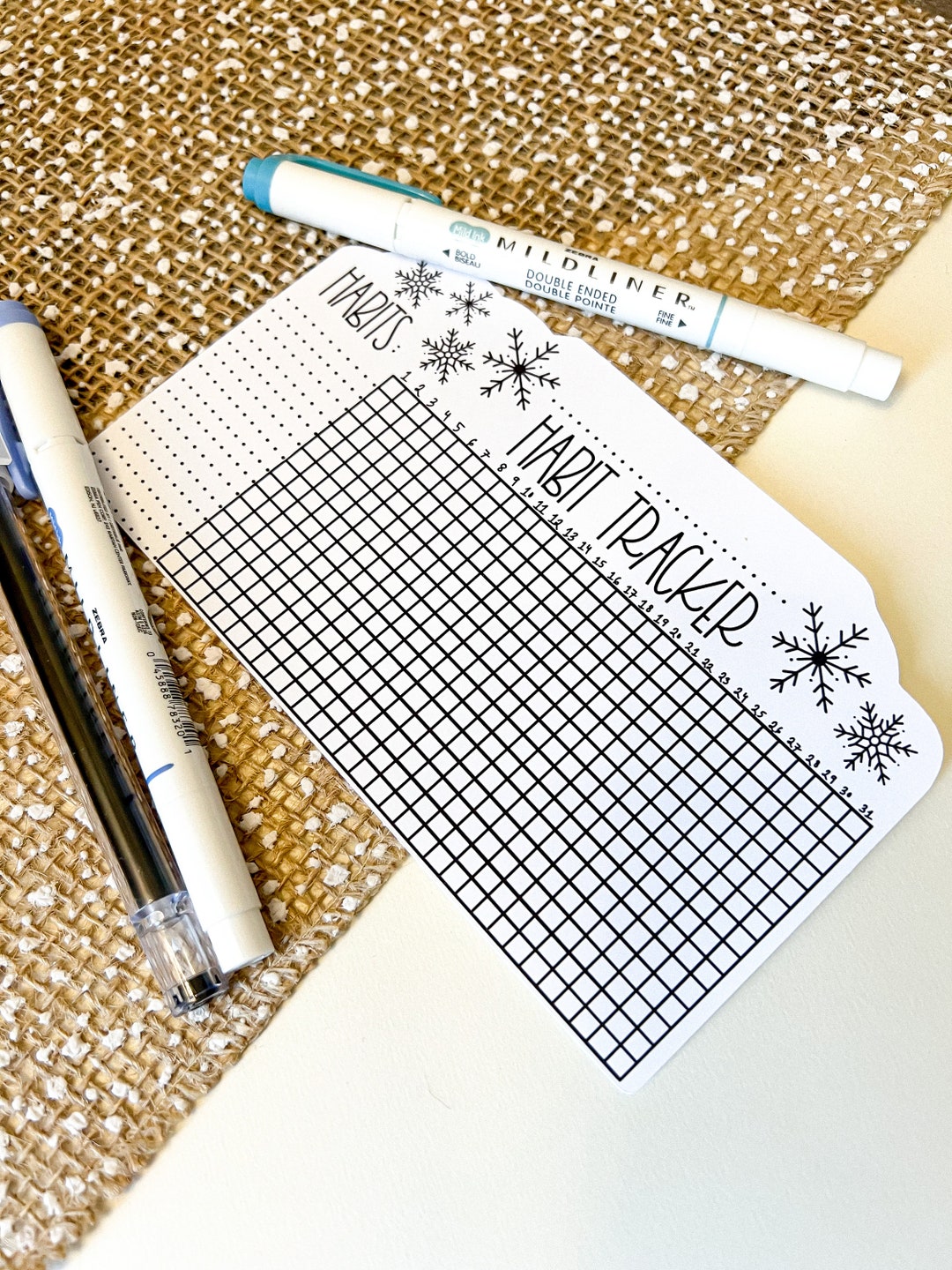 Habit Tracker Chart Sticker | Goal Planner | Journal Stickers | Daily ...