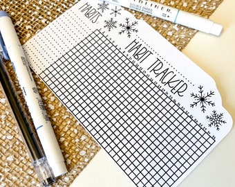 Habit tracker chart sticker | Goal planner | Journal stickers | Daily habit tracker