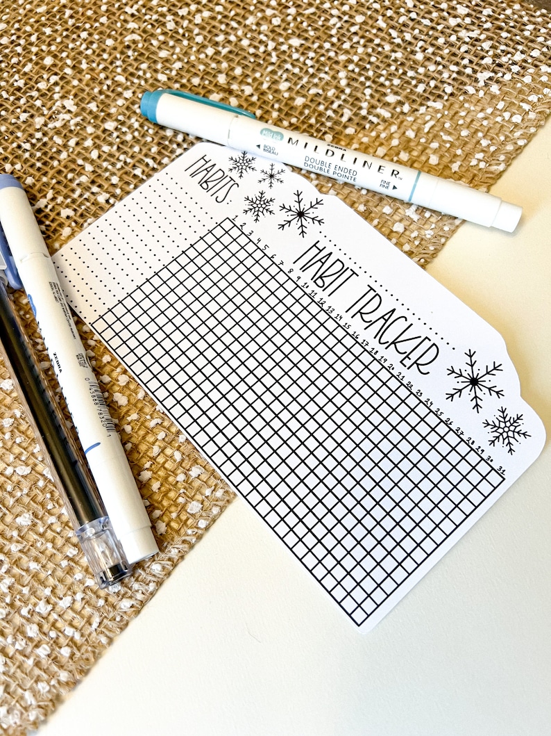 Habit Tracker Chart Sticker | Goal Planner | Journal Stickers | Daily ...