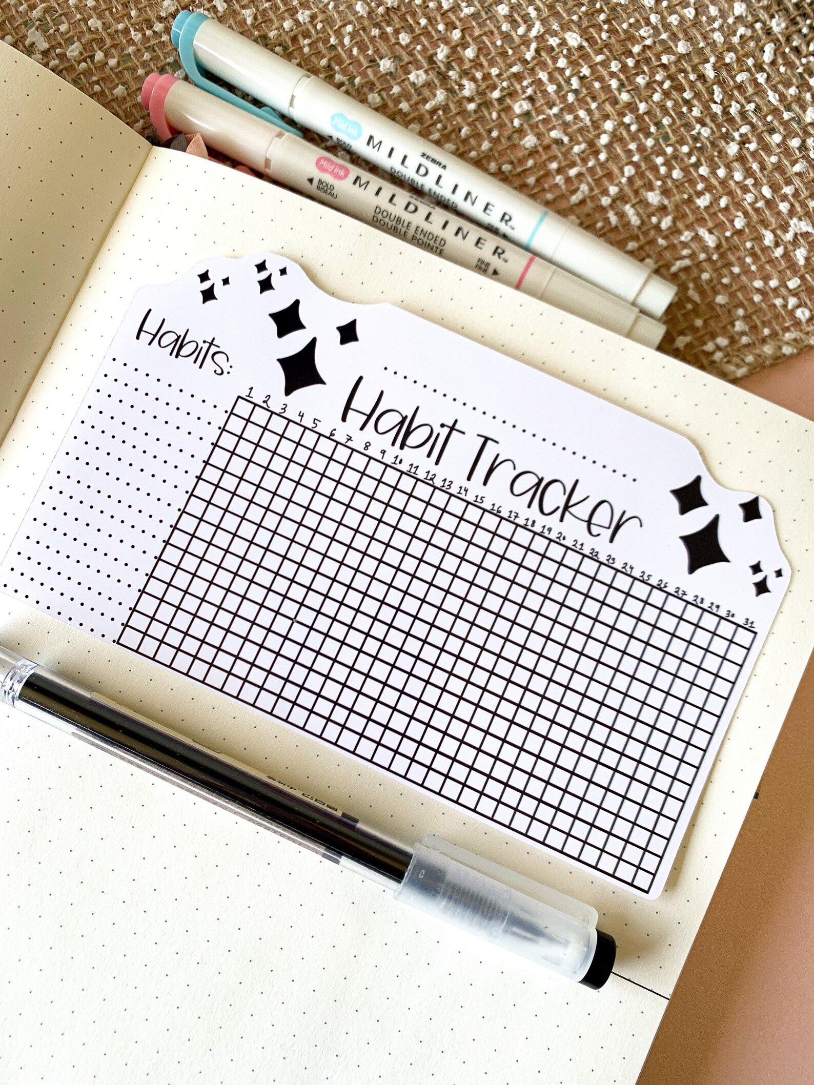 Habit Tracker Chart Sticker | Goal Planner | Journal Stickers | Daily ...