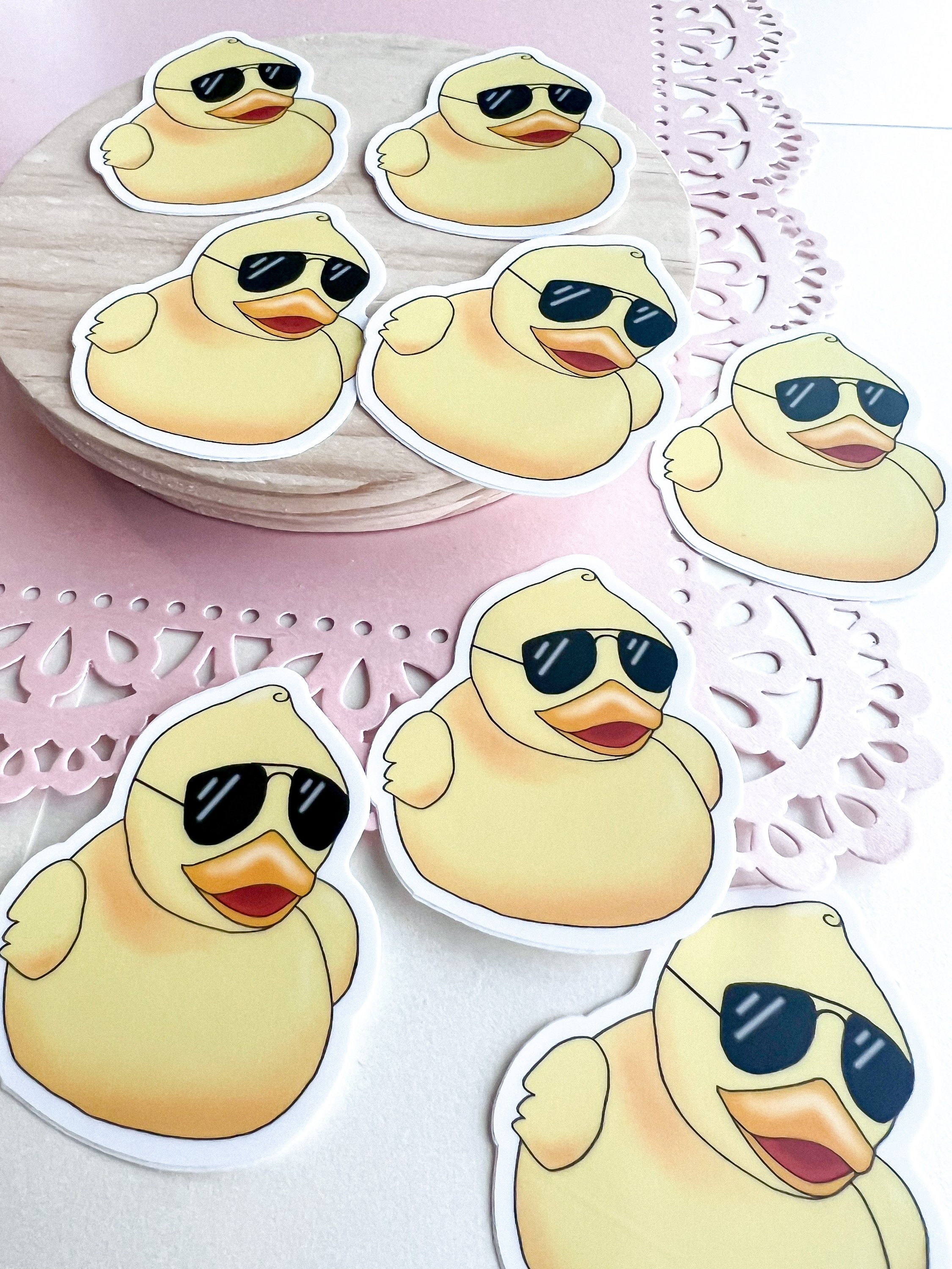 Rubber Duck Sticker | Cool Duck Sticker | Sunglasses Duck Sticker ...