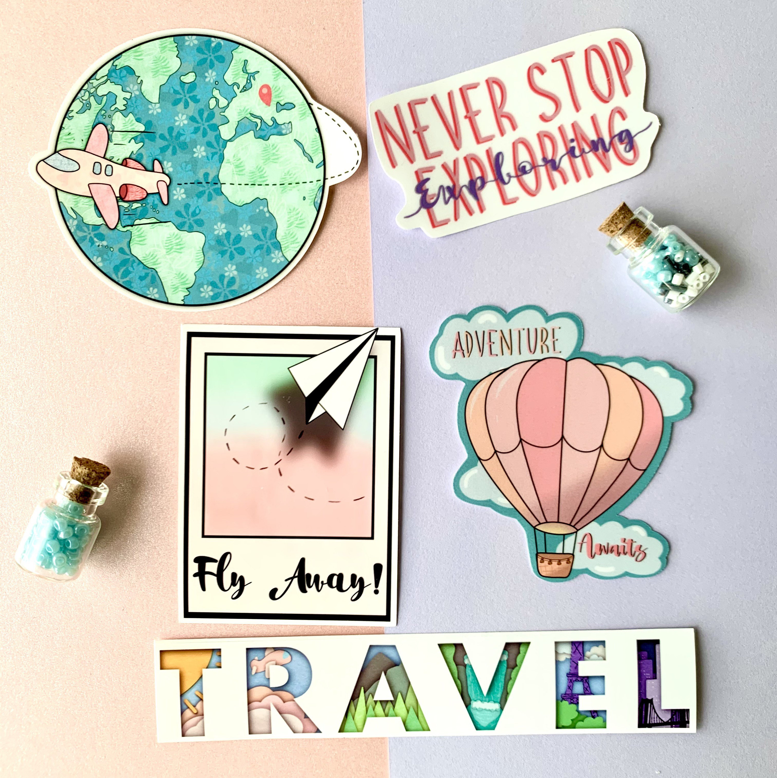 adventure travel stickers