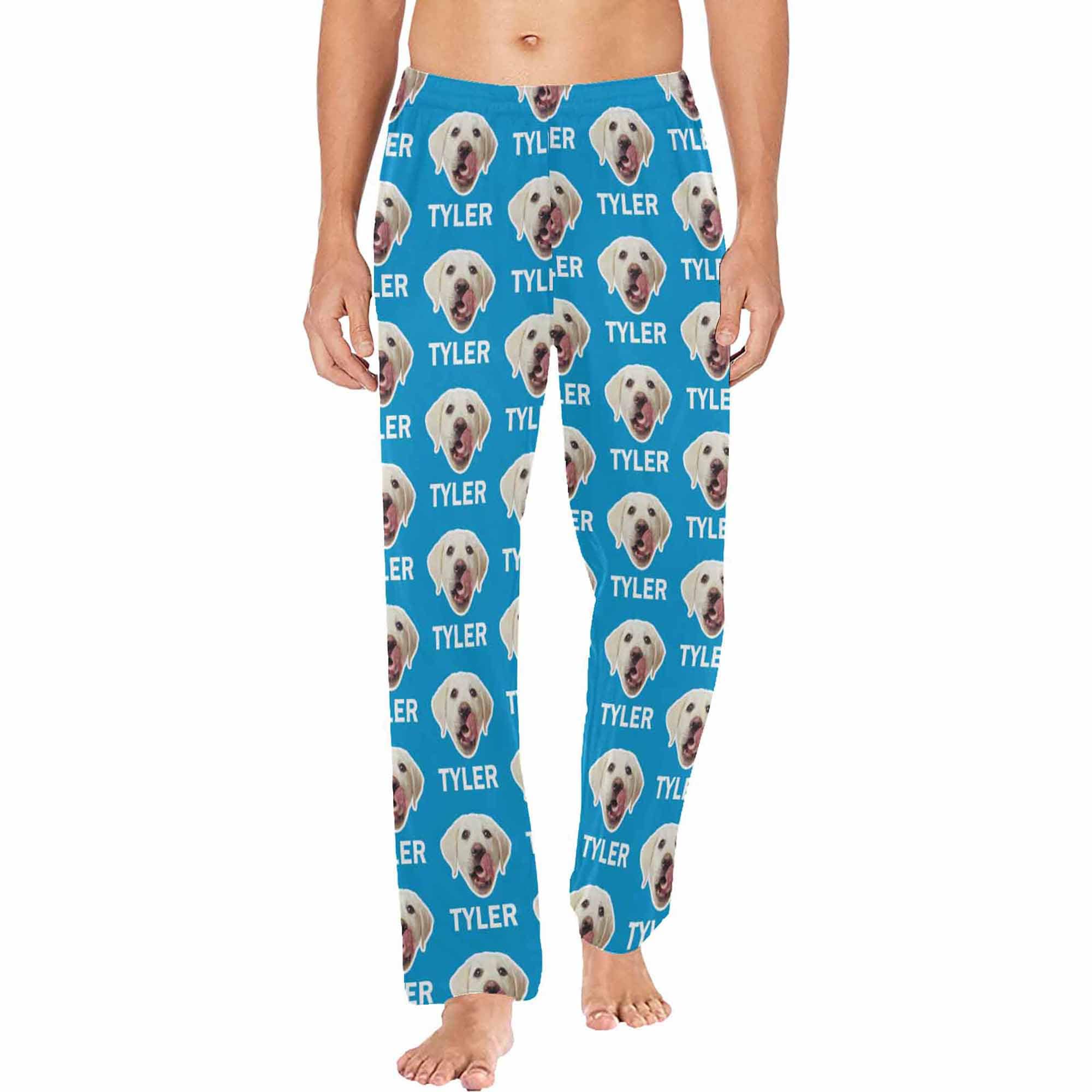 Custom Dog Photo & Name Pajama Pants Dog Face Pajama Pants Etsy