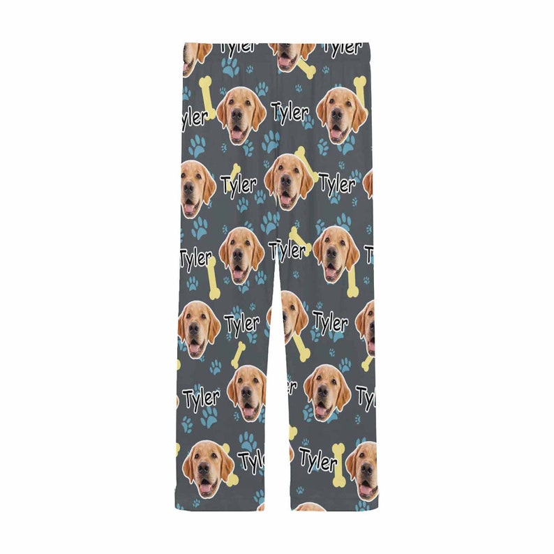 Custom Photo & Name Pajama Pants Dog Pajama Pants Etsy