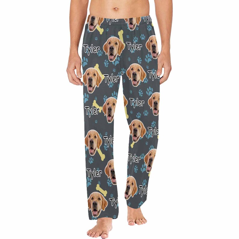 Custom Photo & Name Pajama Pants Dog Pajama Pants Etsy