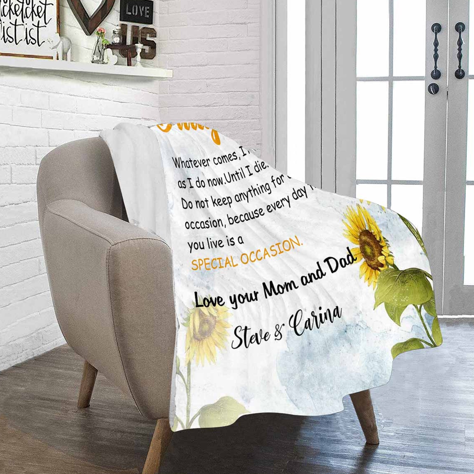 Custom Text Name Fleece Blanket Funny Personalized Blanket Etsy