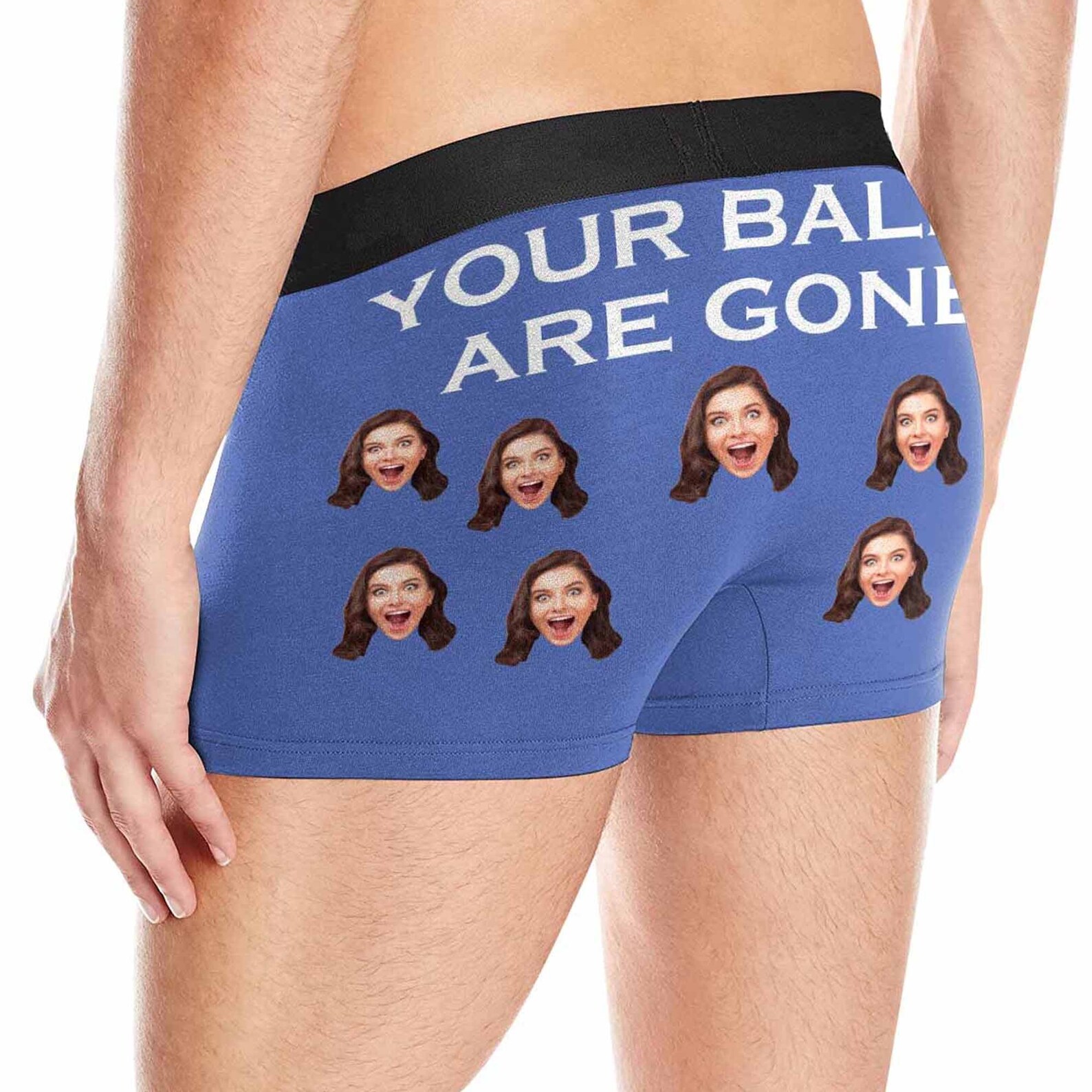 Custom Multi Face Boxer Briefs Your Balls Are Gone Funny Etsy
