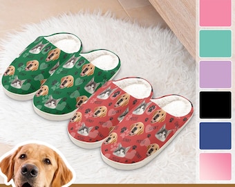 Custom Pet Portrait Slippers: Personalized Photo Gift