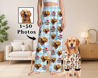 Custom Photo Pajama Pants: Matching Family & Pet Memorial Pyjamas