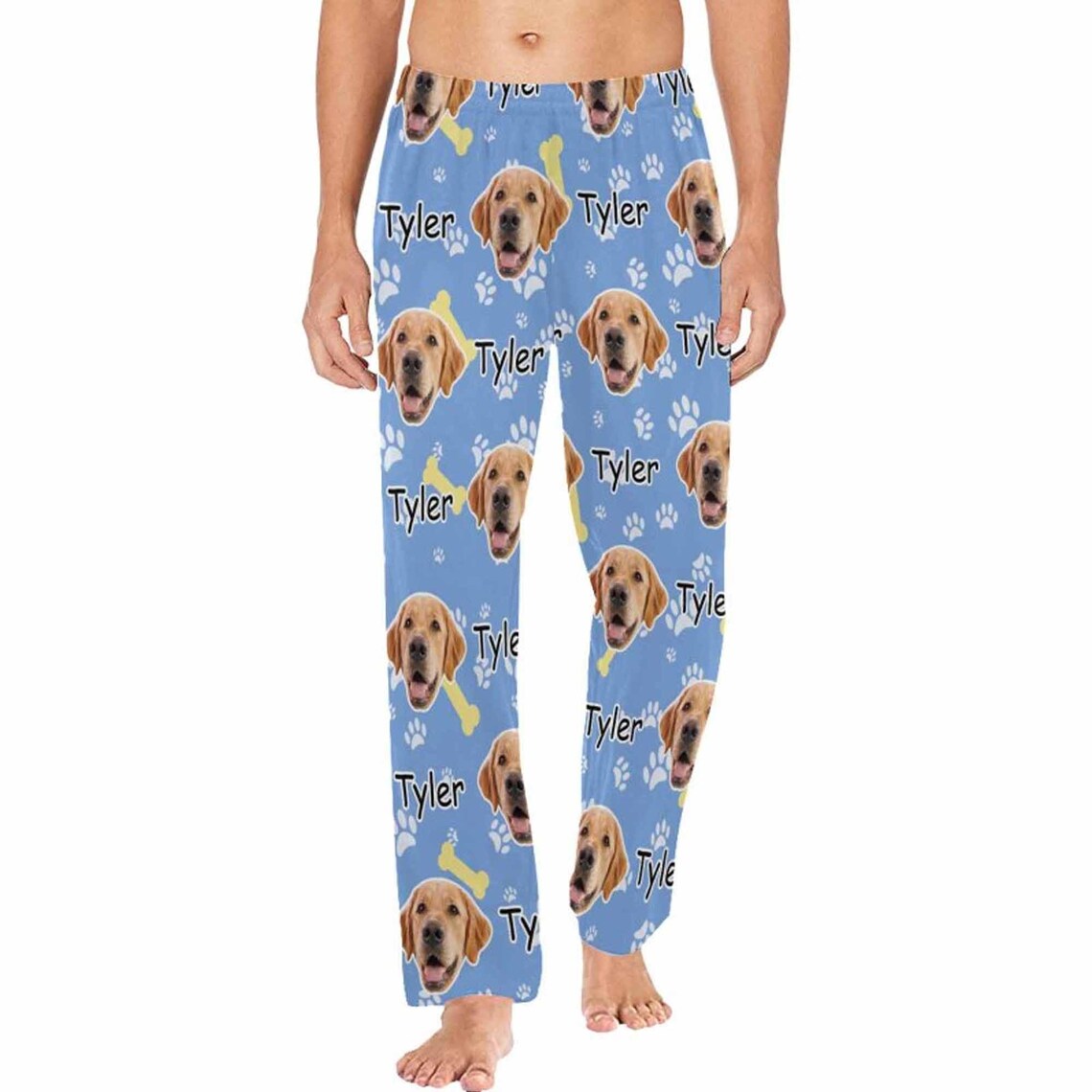 Custom Dog Photo & Name Pajama Pants Dog Face Pajama Pants Etsy