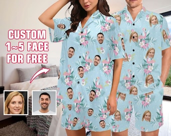 Custom Face Pajama Set: Personalized Photo Pajamas, Birthday Gift