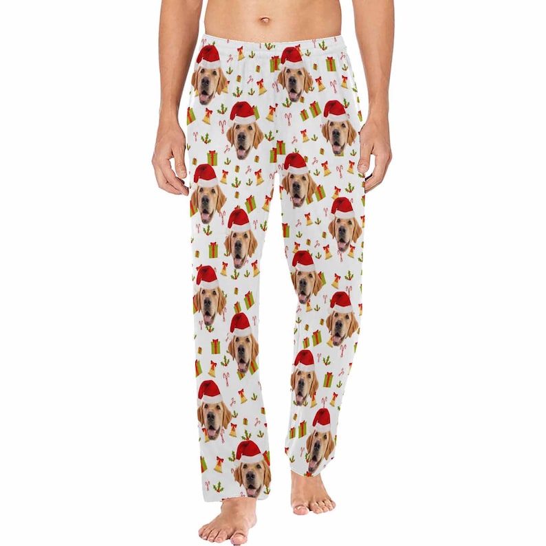 Custom Photo Pajama Pants Dog Pajama Pants Personalized Pet Etsy